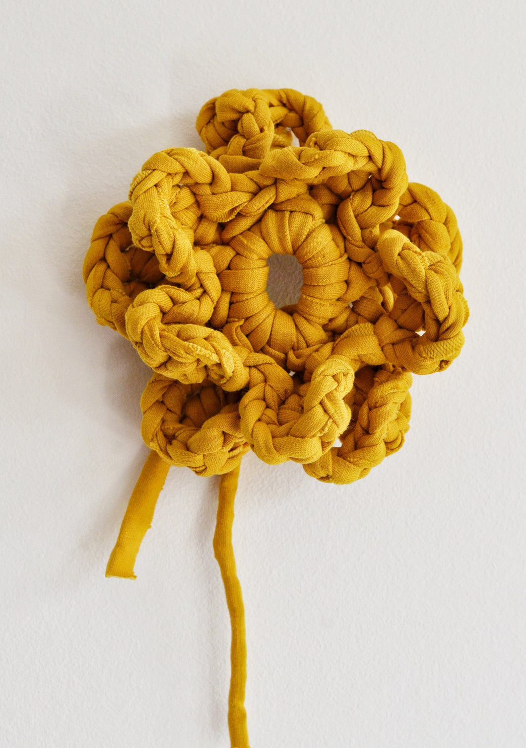 Large Crocheted Flowers with Recycled Cotton T-shirt yarn