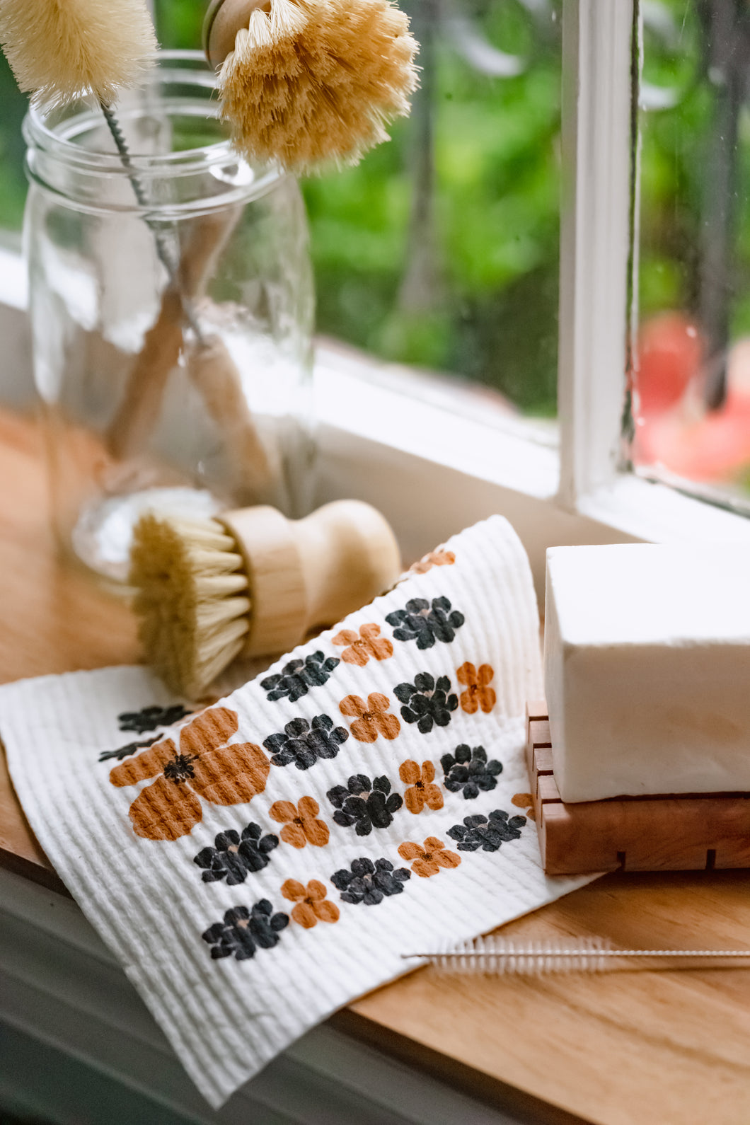Peony Reusable Dishcloths - Single or Set of 3