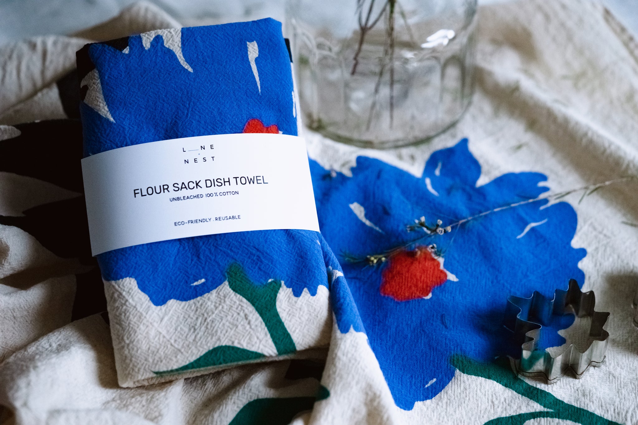 Peony Flour Sack Dish Towel – Lineandnest