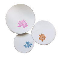Load image into Gallery viewer, Reusable 100% Cotton Bowl Covers - Block Printed - Small Set of 3

